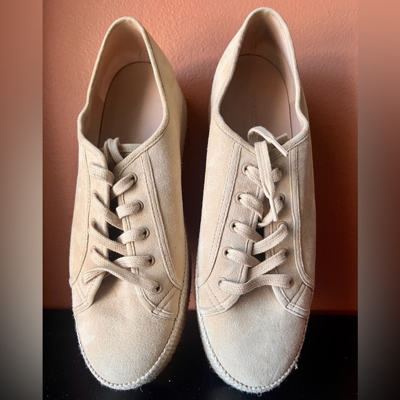 Vince Beige Platform Sneakers - Picture 2 of 4